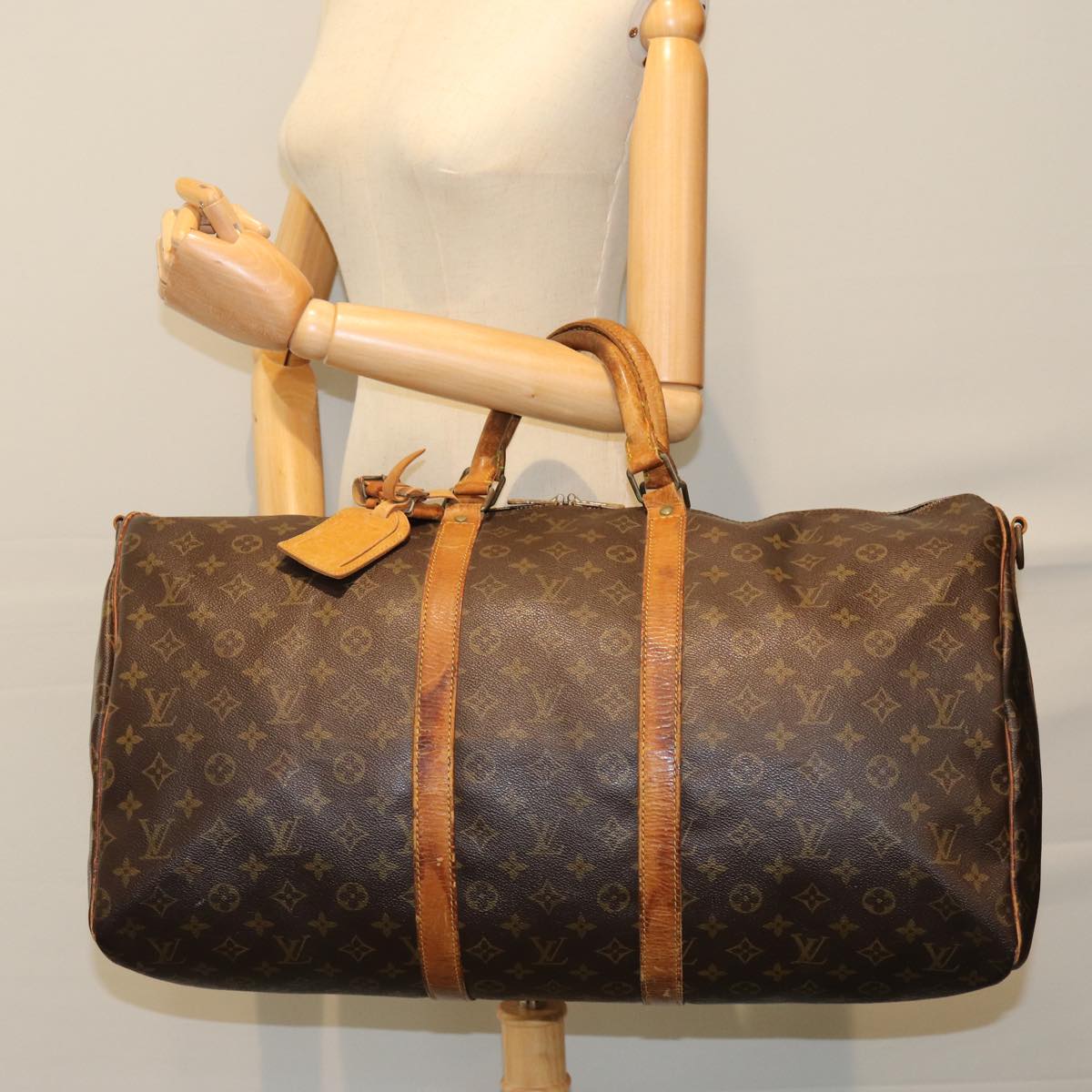 LOUIS VUITTON Monogram Keepall Bandouliere 50 Boston Bag M41416 LV 75919