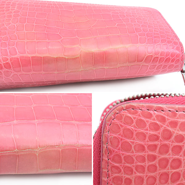 Louis Vuitton Crocodile Tourmaline Zippy Wallet Padlock N94136