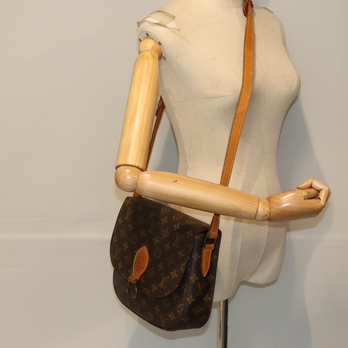LOUIS VUITTON Monogram Saint Cloud GM Shoulder Bag M51242 LV 76048