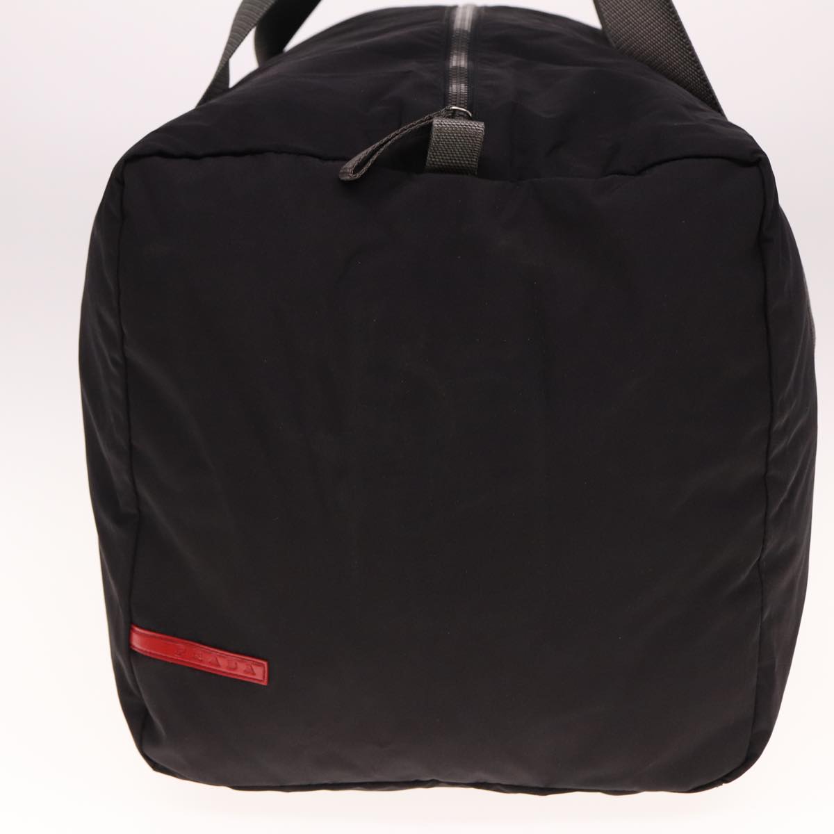 Luxury PradaBoston Bag Nylon Black Gray 76178