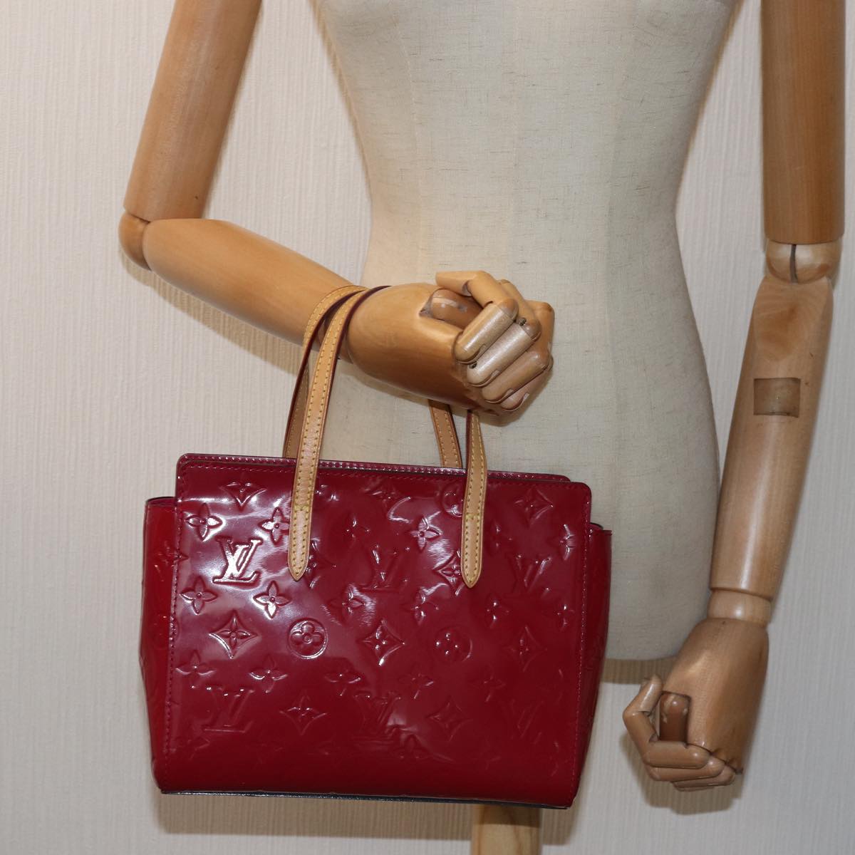 LOUIS VUITTON Monogram Vernis Catalina BB Hand Bag Rose Andian M90016 76190