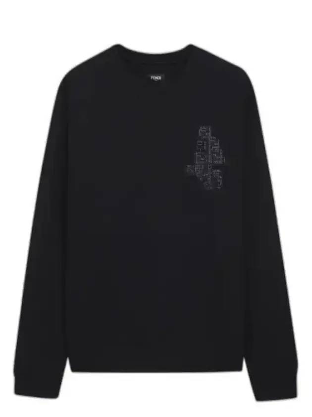 Luxury Fendi Jersey Sweatshirt Black