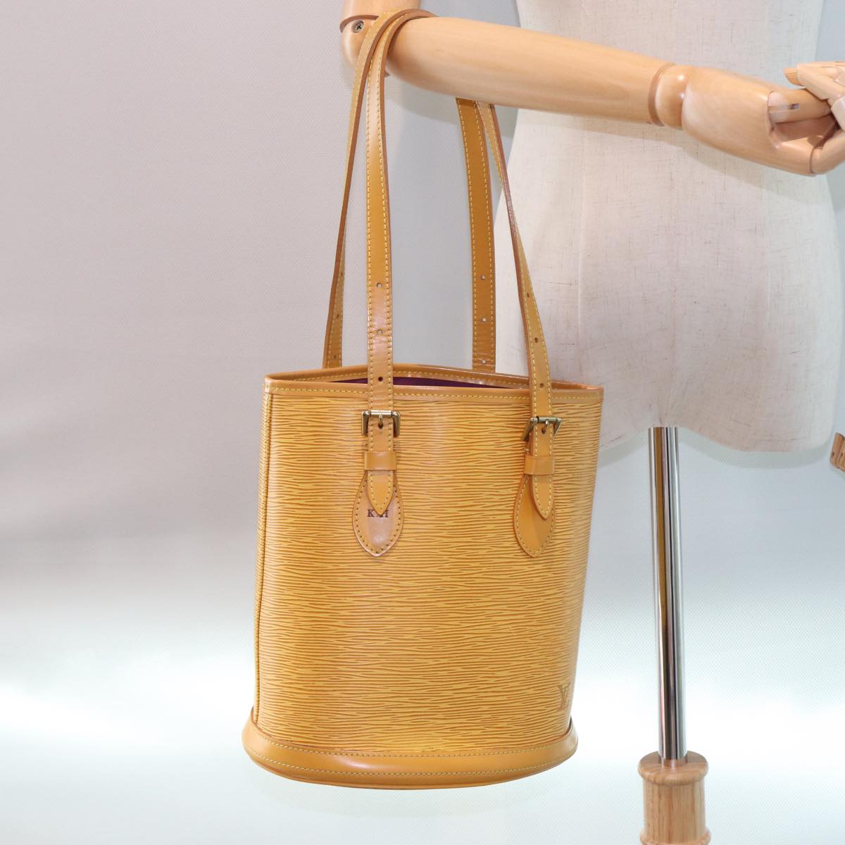 LOUIS VUITTON Epi Bucket PM Shoulder Bag SPO Yellow LV 76283
