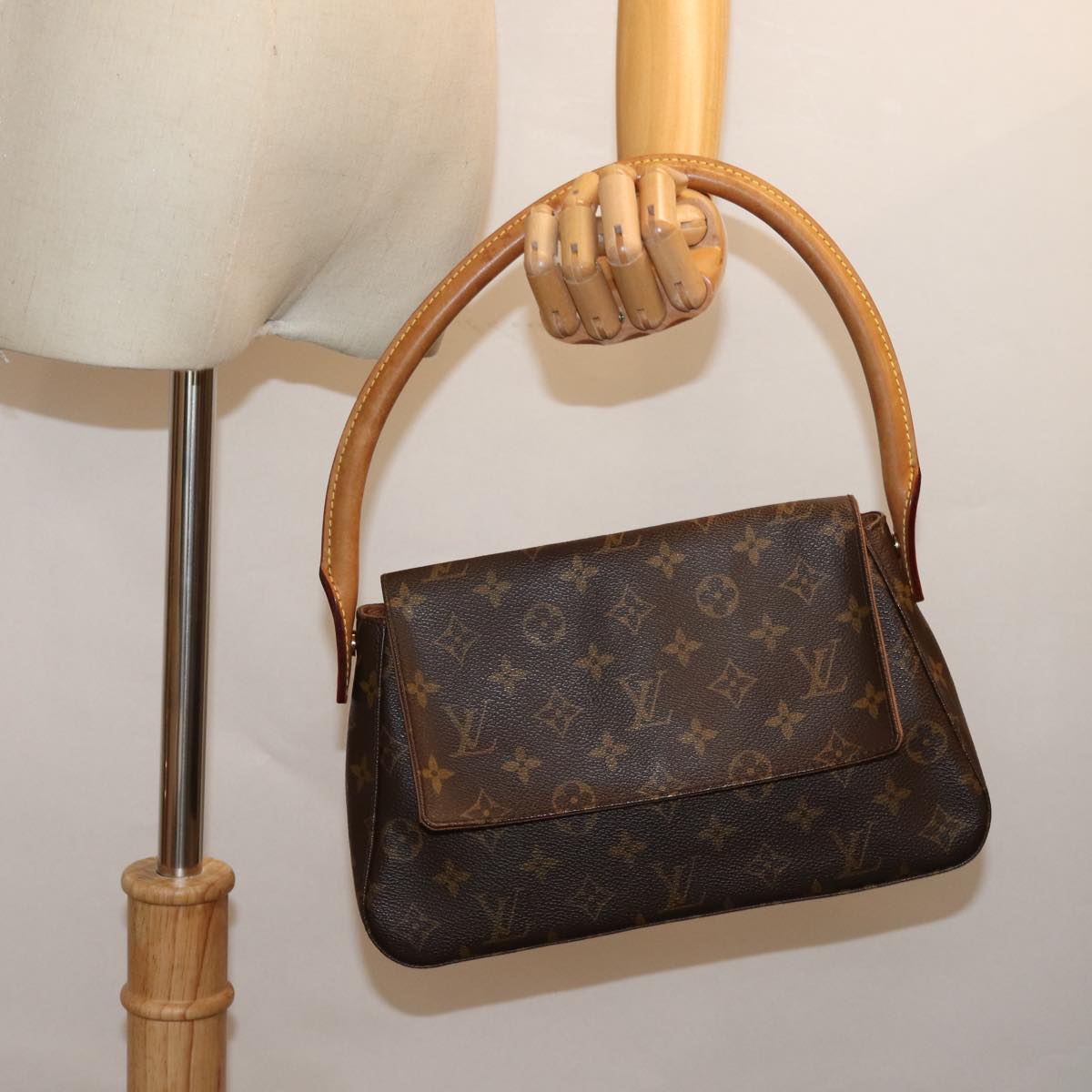 LOUIS VUITTON Monogram Mini Looping Shoulder Bag M51147 LV 76459