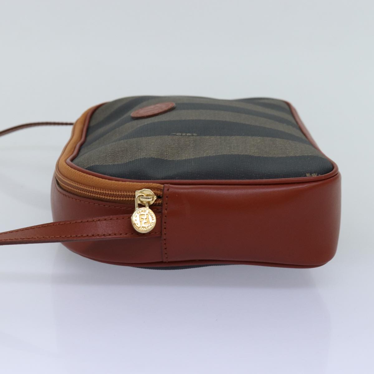 Luxury Fendi Pecan Canvas Shoulder Bag Brown Black76475