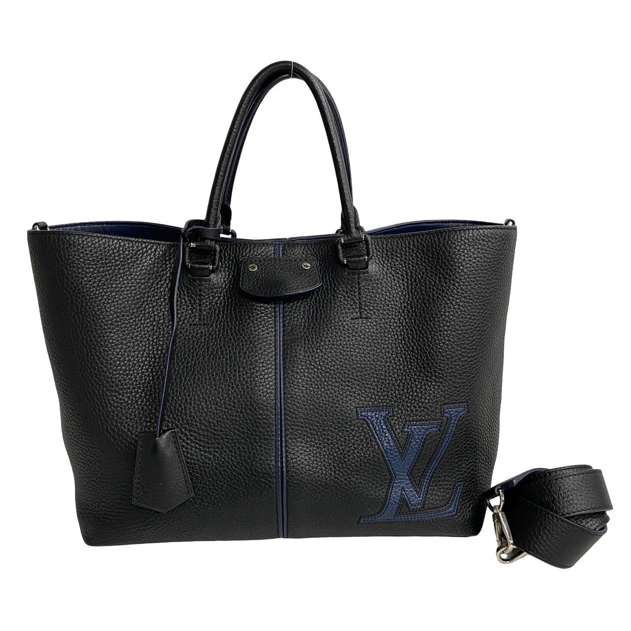 LOUIS VUITTON Shoulder Bag leather black Pernel