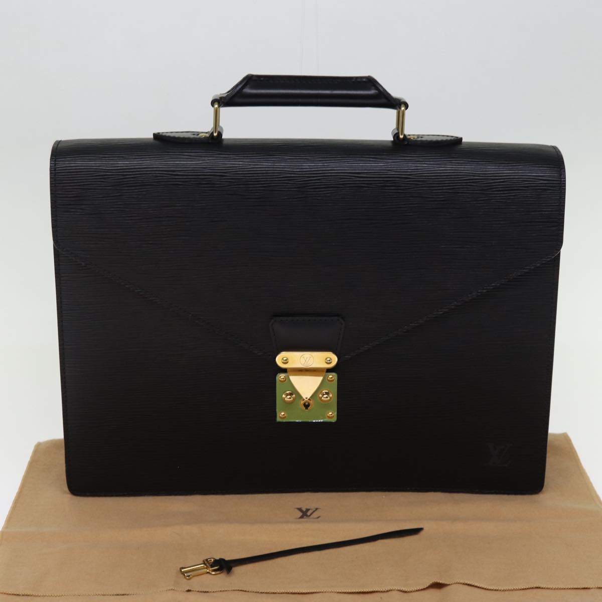 LOUIS VUITTON Epi Serviette Conseiller Briefcase Black M54422 LV 76713