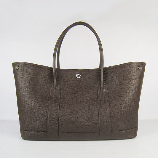 Luxury Hermes garden party handbag H2808 dark coffee