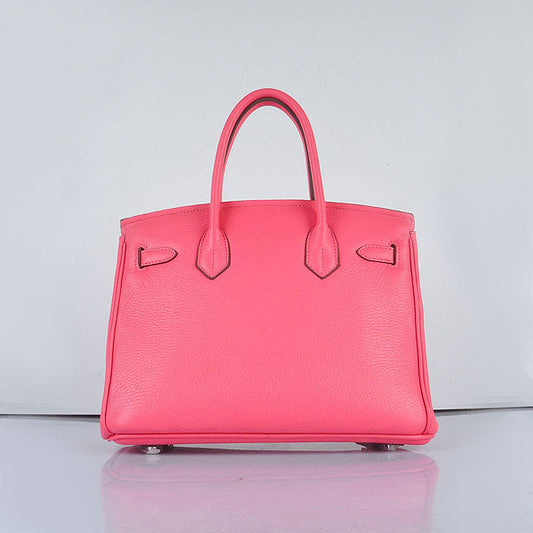 Luxury Hermes Birkin 30cm Togo leather Handbags Lip Pink Sliver