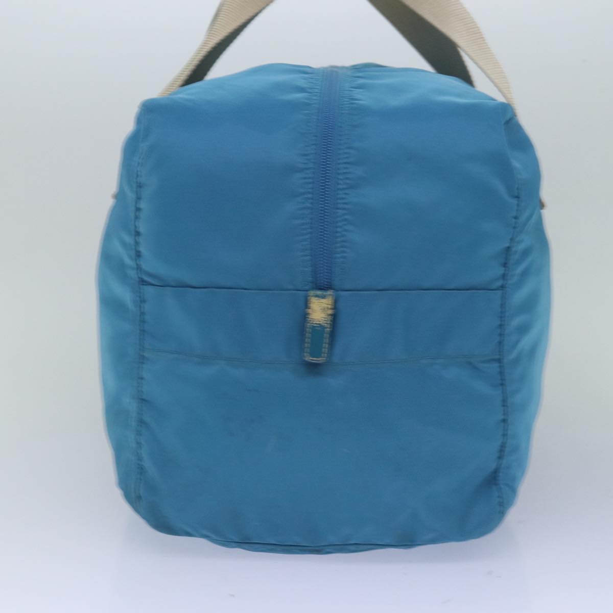 Luxury PradaBoston Bag Nylon Light Blue 77639