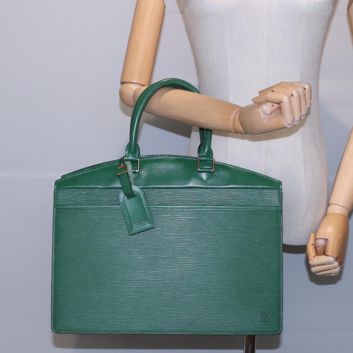 LOUIS VUITTON Epi Riviera Hand Bag Green M48184 LV 77904