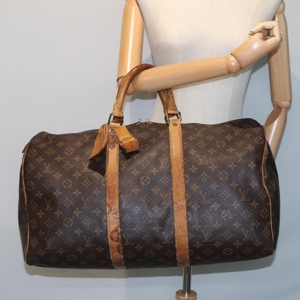 LOUIS VUITTON Monogram Keepall 50 Boston Bag M41426 LV 77968