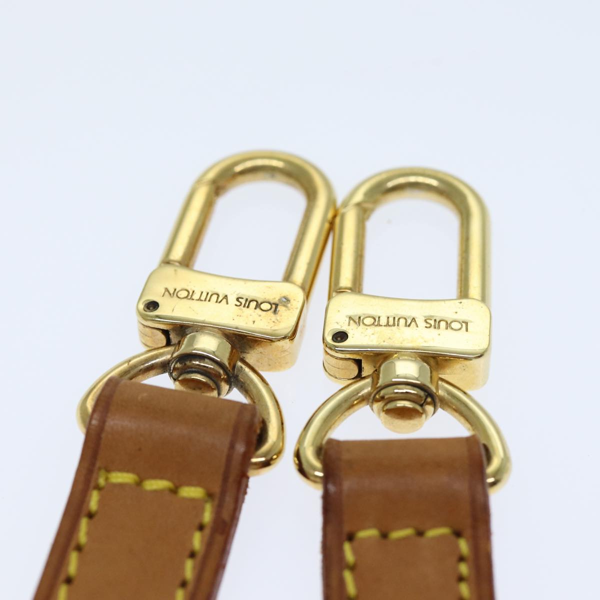 LOUIS VUITTON Shoulder Strap Leather 35.4"" Beige LV 77975