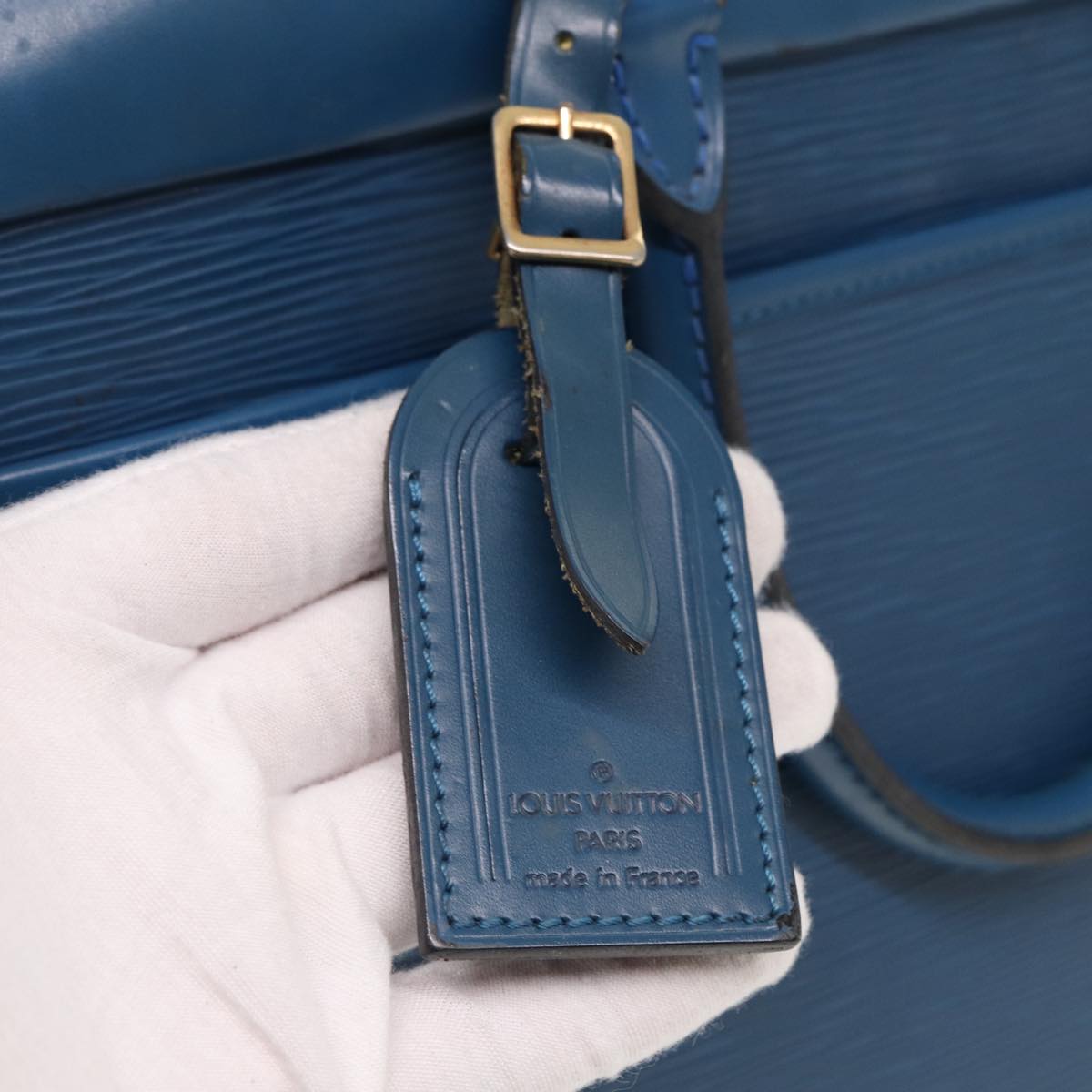 LOUIS VUITTON Epi Riviera Hand Bag Blue M48185 LV 78047