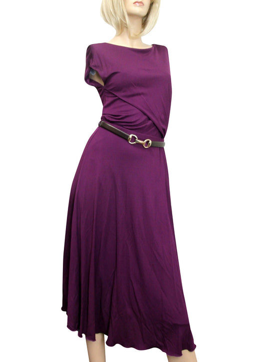 Gucci Women's Rayon Runway Dress with Leather Belt
