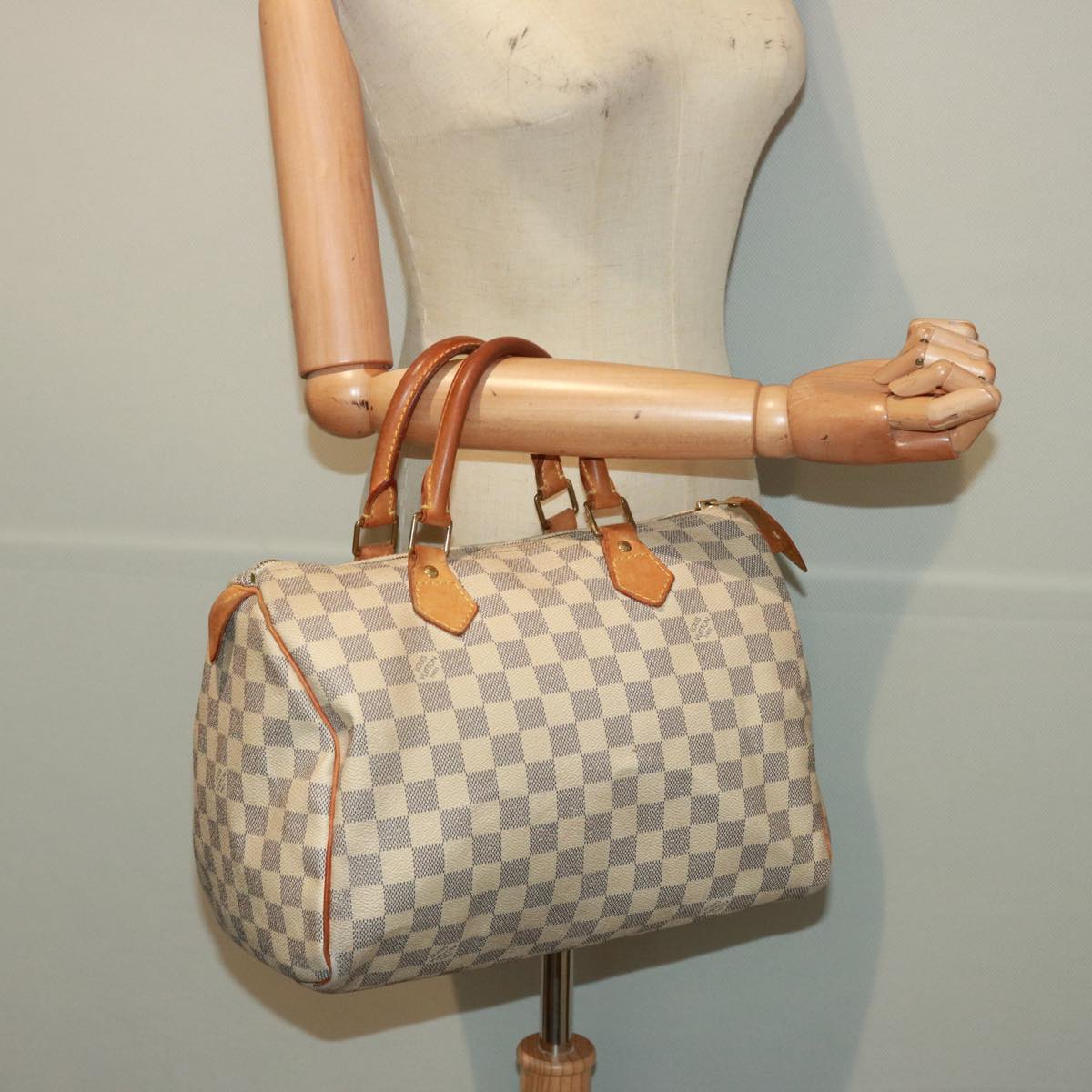 LOUIS VUITTON Damier Azur Speedy 30 Hand Bag N41533 LV 78201