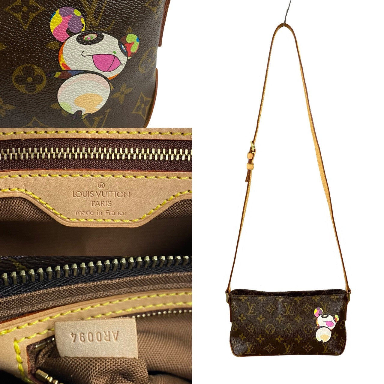 LOUIS VUITTON Shoulder Bag leather Brown Monogram Trotteur