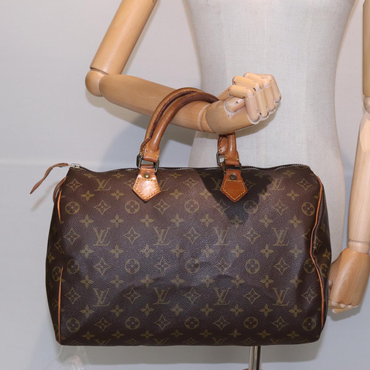 LOUIS VUITTON Monogram Speedy 35 Hand Bag M41524 LV 78734