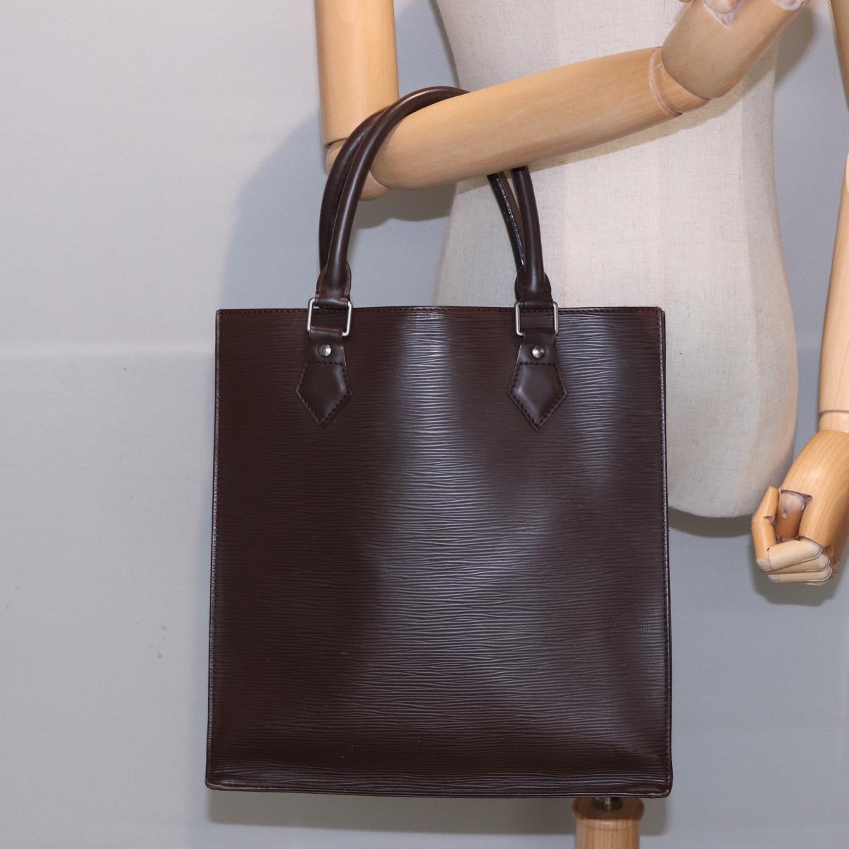 LOUIS VUITTON Epi Sac Plat Hand Bag Mocha Brown M5908D LV 78894