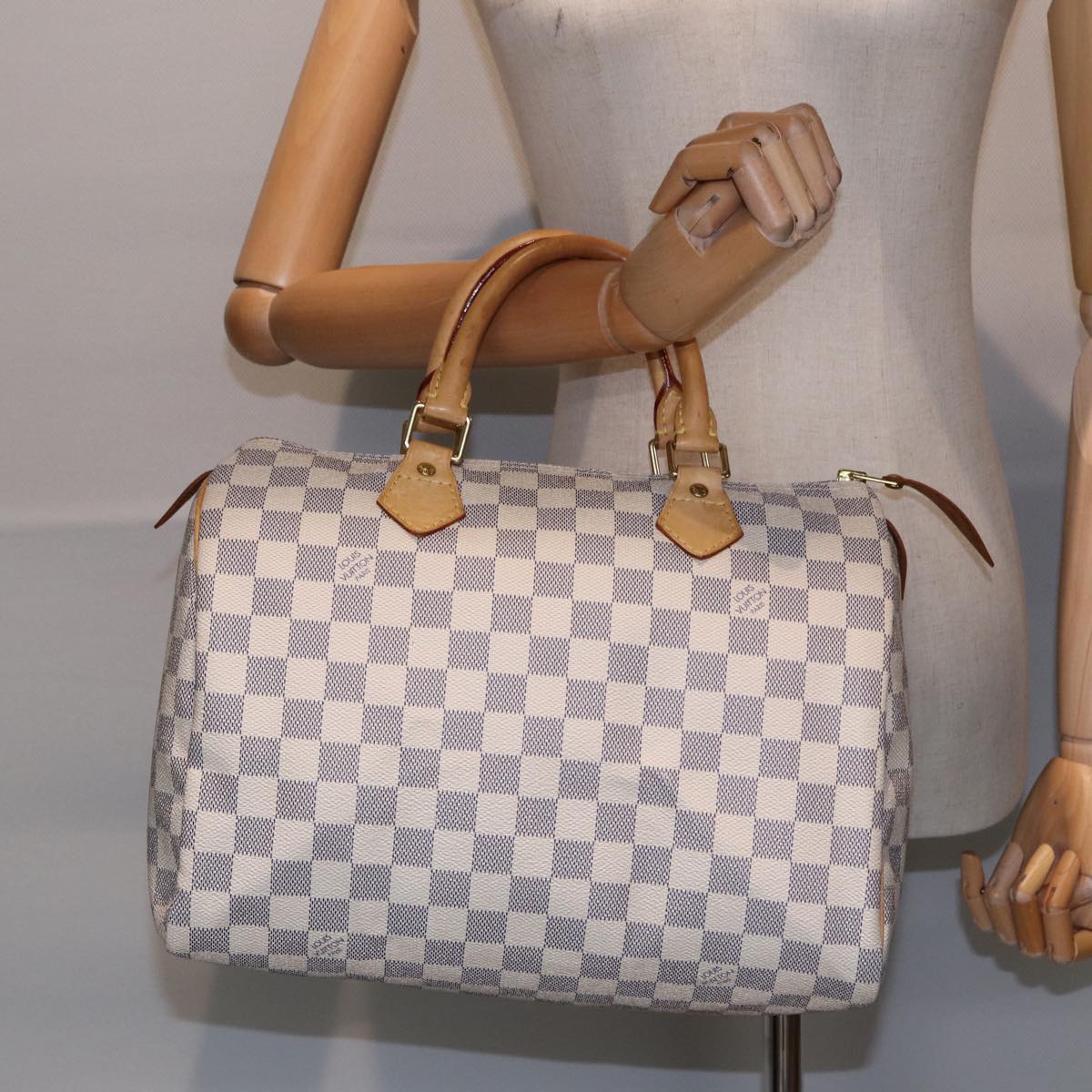 LOUIS VUITTON Damier Azur Speedy 30 Hand Bag N41533 LV 78933