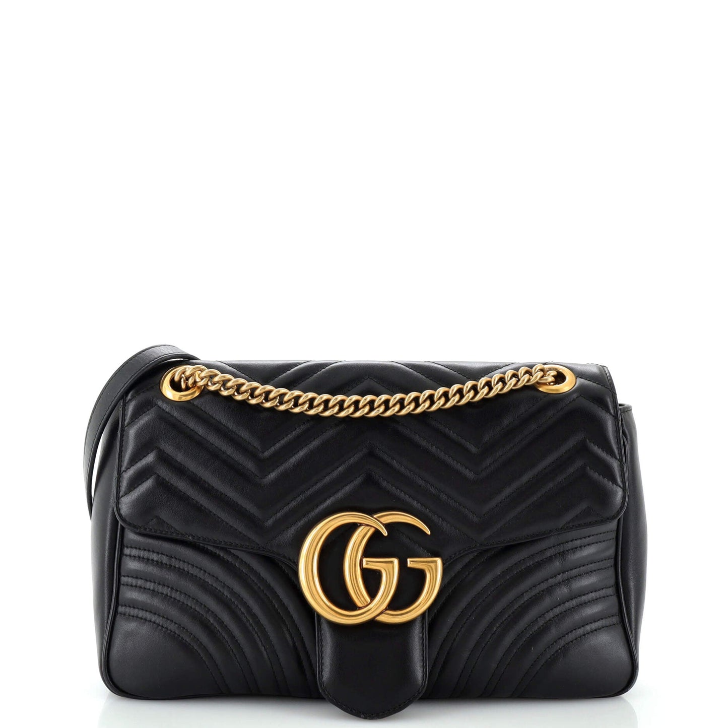 Luxury Gucci Trending 2025 GG Marmont Flap Bag Matelasse Leather Medium