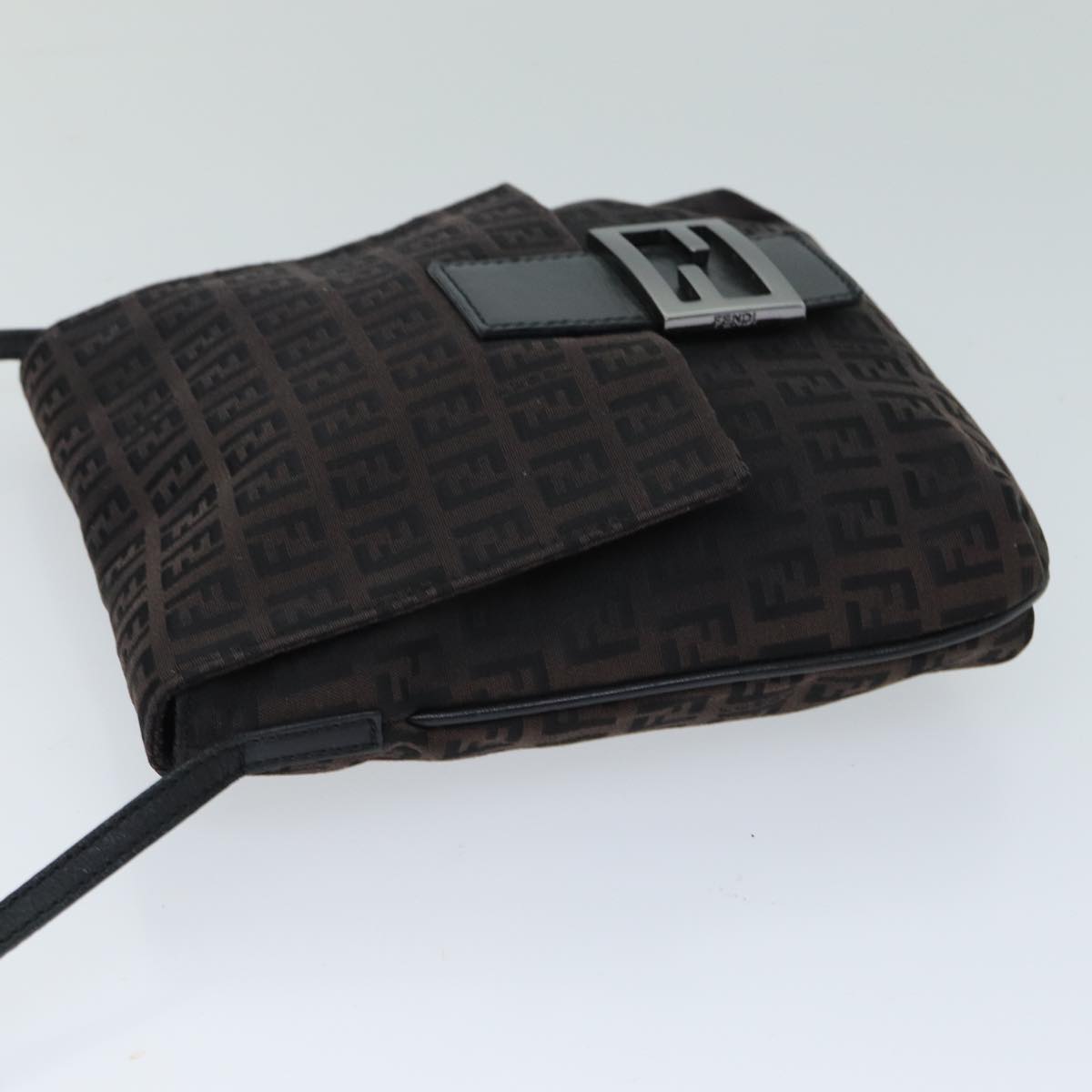 Luxury Fendi Zucchino Canvas Shoulder Bag Black79112