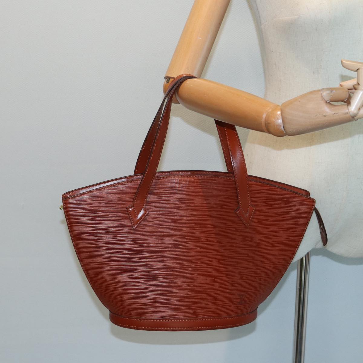 LOUIS VUITTON Epi Saint Jacques Hand Bag Brown M52263 LV 79124