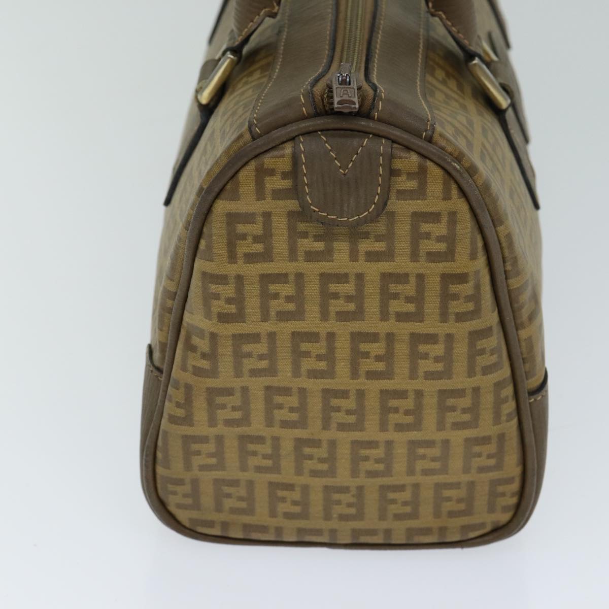 Luxury Fendi Zucchino Canvas Boston Bag Vintage Beige79528