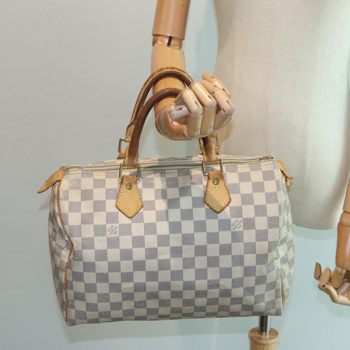 LOUIS VUITTON Damier Azur Speedy 30 Hand Bag N41533 LV 79806