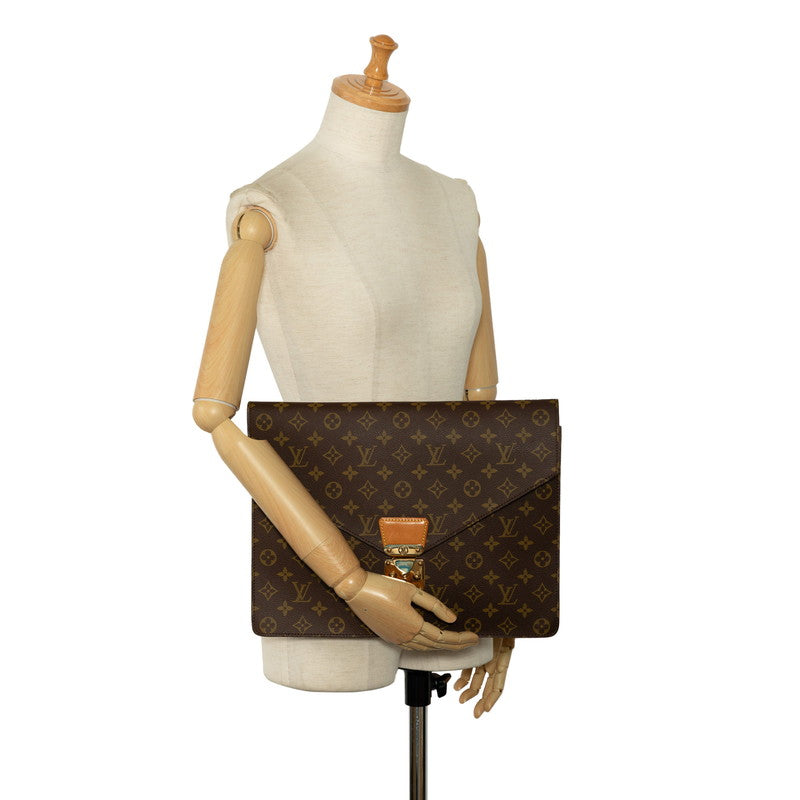 Louis Vuitton Monogram Porte Document M53335 Brown PVC Leather m