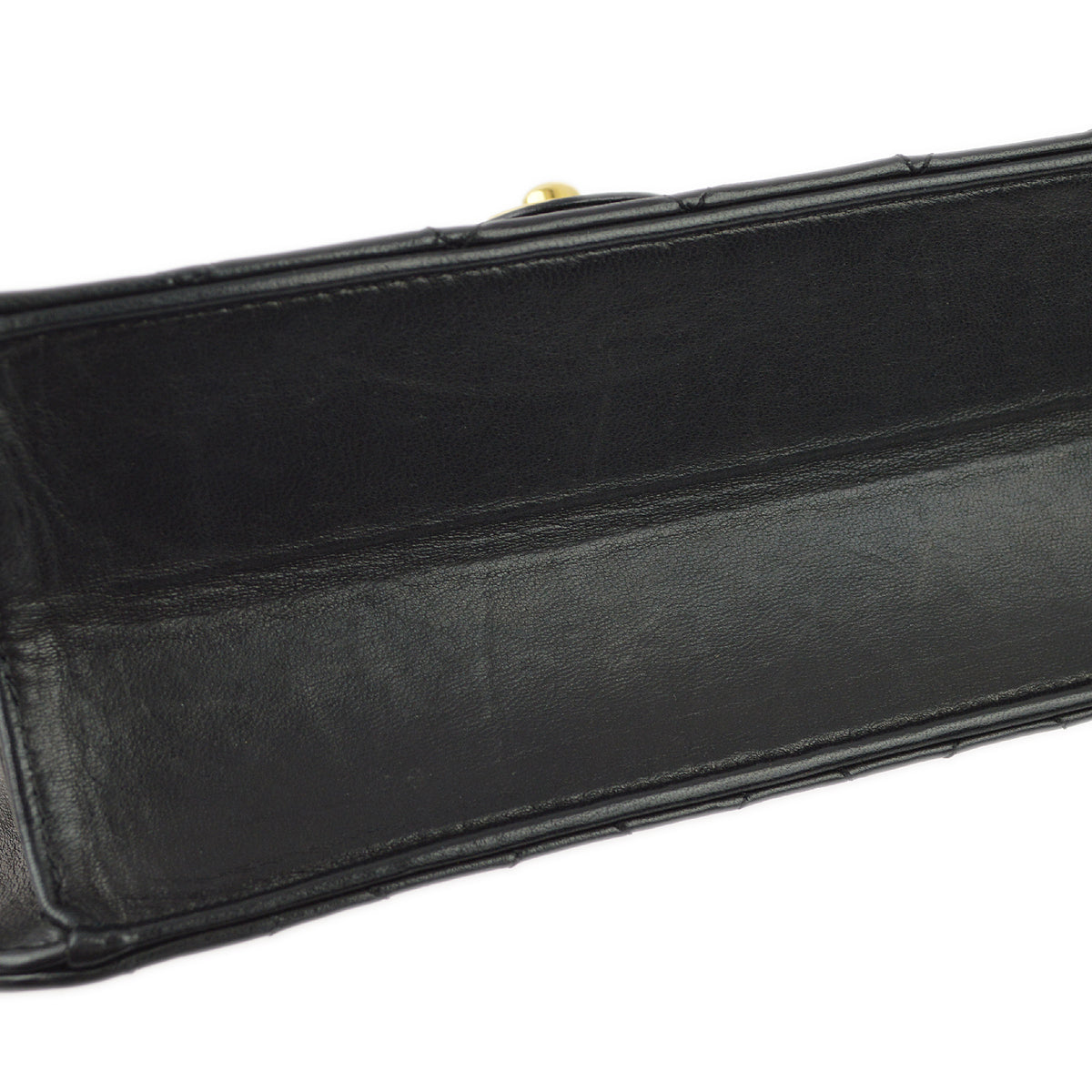Chanel 2005-2006 Black Lambskin Turnlock Small Half Flap Shoulder Bag