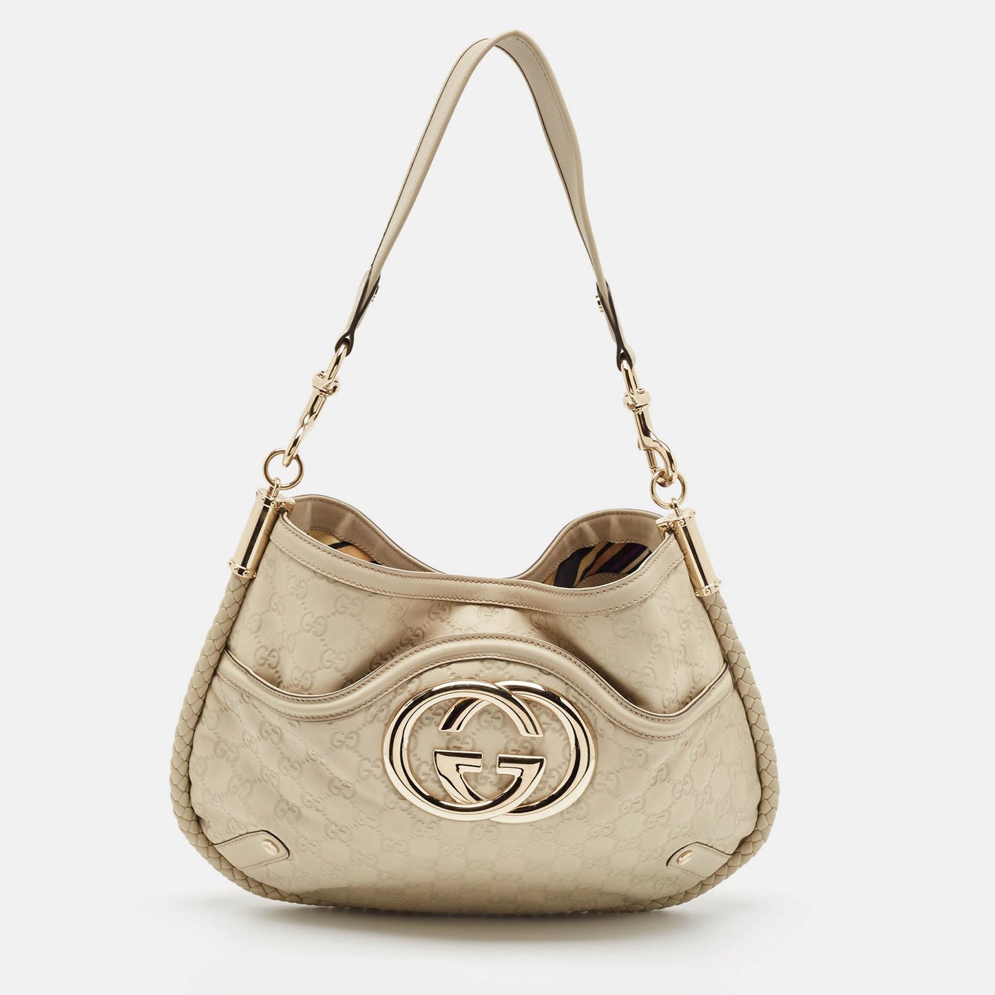 Luxury Gucci Trending 2025 Cream Luxury Gucci Trending 2025ssima Leather Britt Hobo