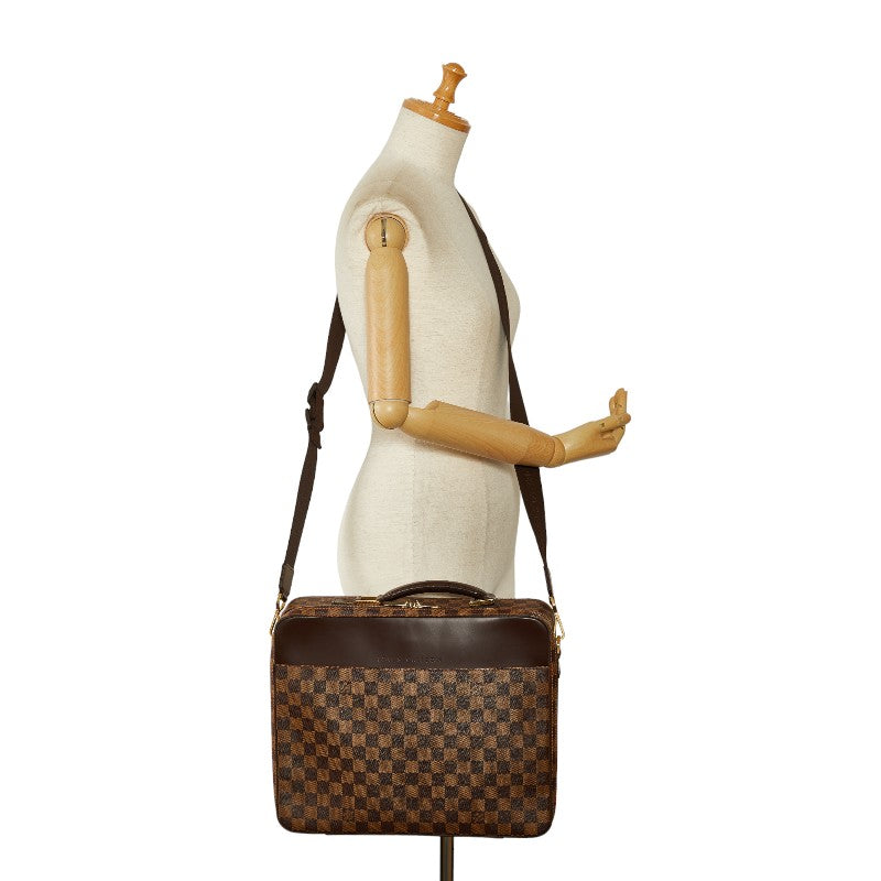 Louis Vuitton Damier Porteo-inatour Savannah Business Bag 2WAY N53355 Brown PVC Leather Men LOUIS VUITTON