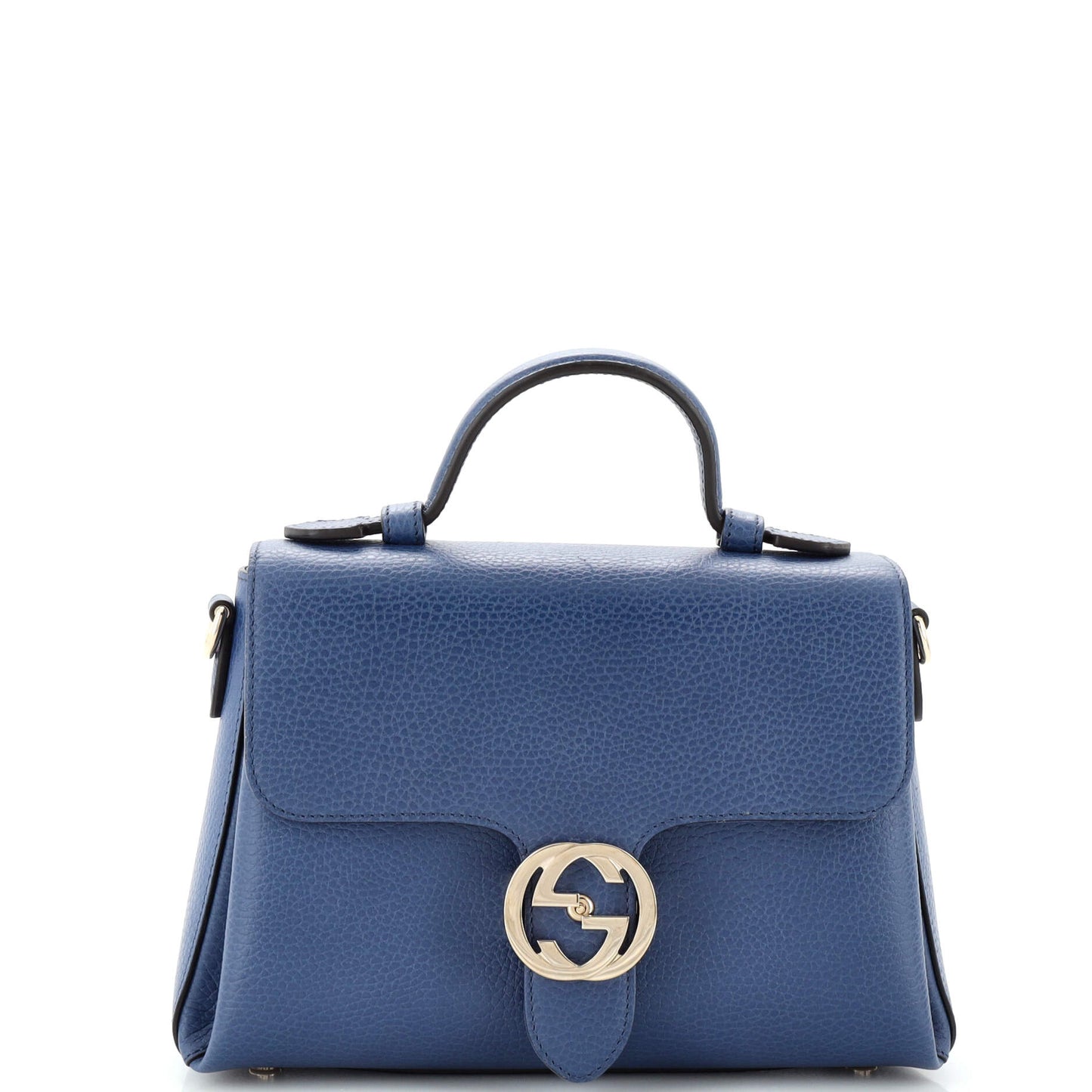 Luxury Gucci Trending 2025 Interlocking Top Handle Bag Leather Small