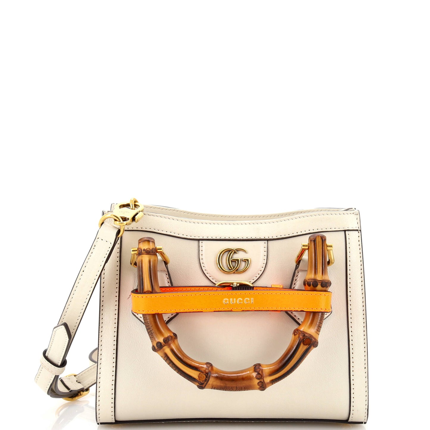 Luxury Gucci Trending 2025 Diana NM Bamboo Handle Tote Leather Mini