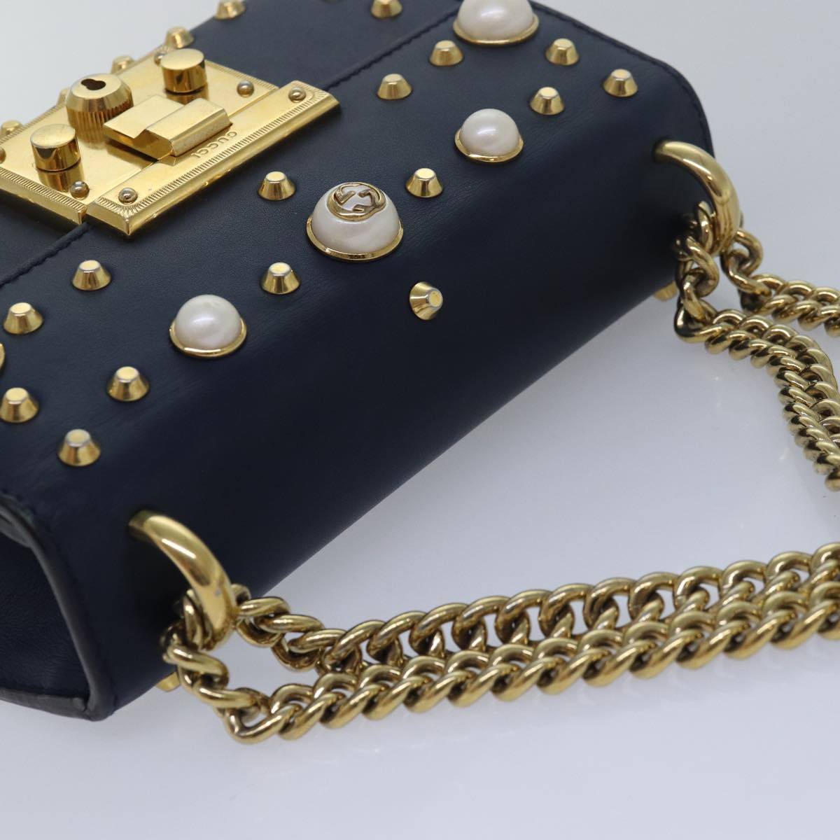 Luxury Gucci Trending 2025 Padlock Leather Shoulder Bag ()