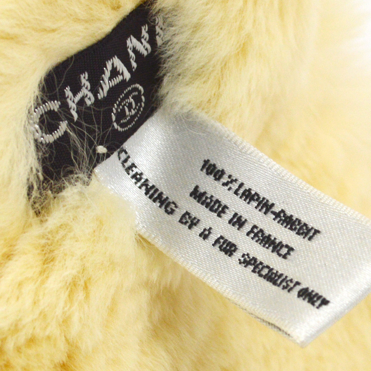 Luxury Chanel 2001 Fur Bracelet Wristband White