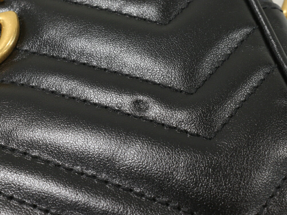 Gucci GG Marmont Quilted Mini Bag Black