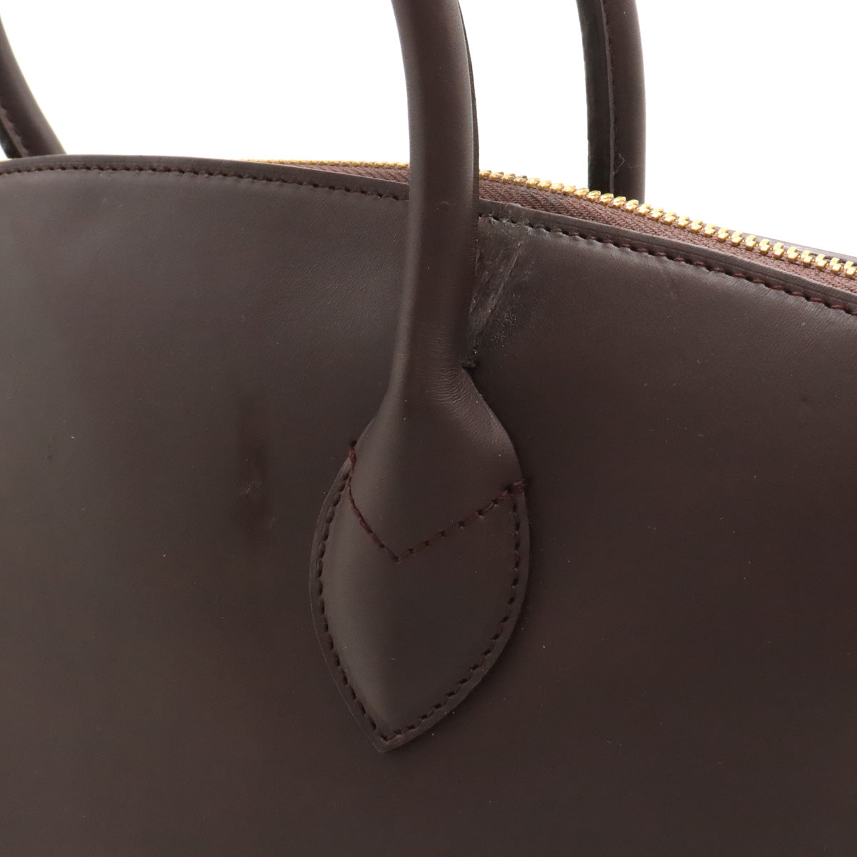 Louis Vuitton Louis Vuitton Nonemad Locket Handbag Leather Mocha Black Tea Gold Blumin