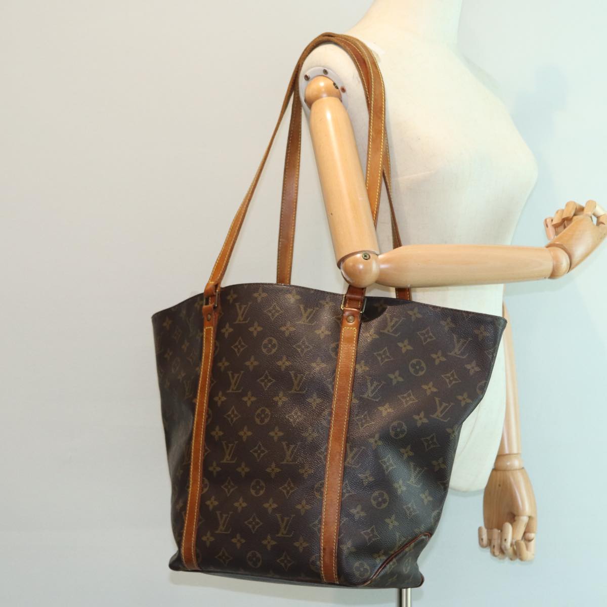 LOUIS VUITTON Monogram Sac Shopping Tote Bag M51108 LV 80706