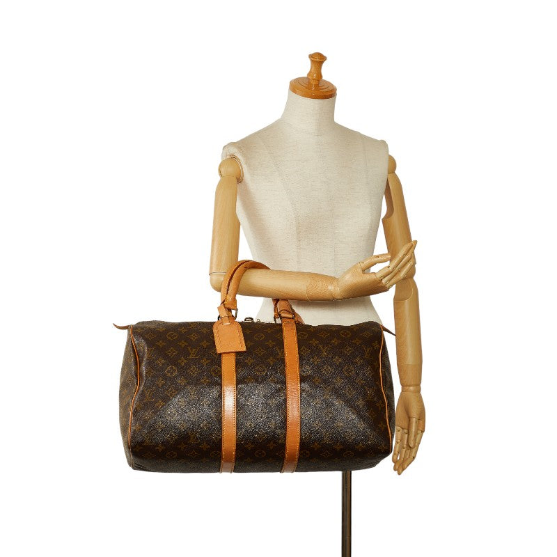 Louis Vuitton Monogram Quintuple 45 Boston Bag Travel Bag M41428 Brown PVC Leather Louis Vuitton
