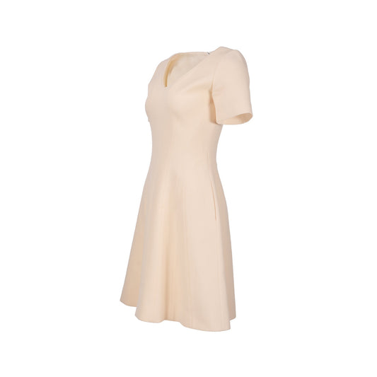 Luxury Dior size 36 classic dress Wool light beige