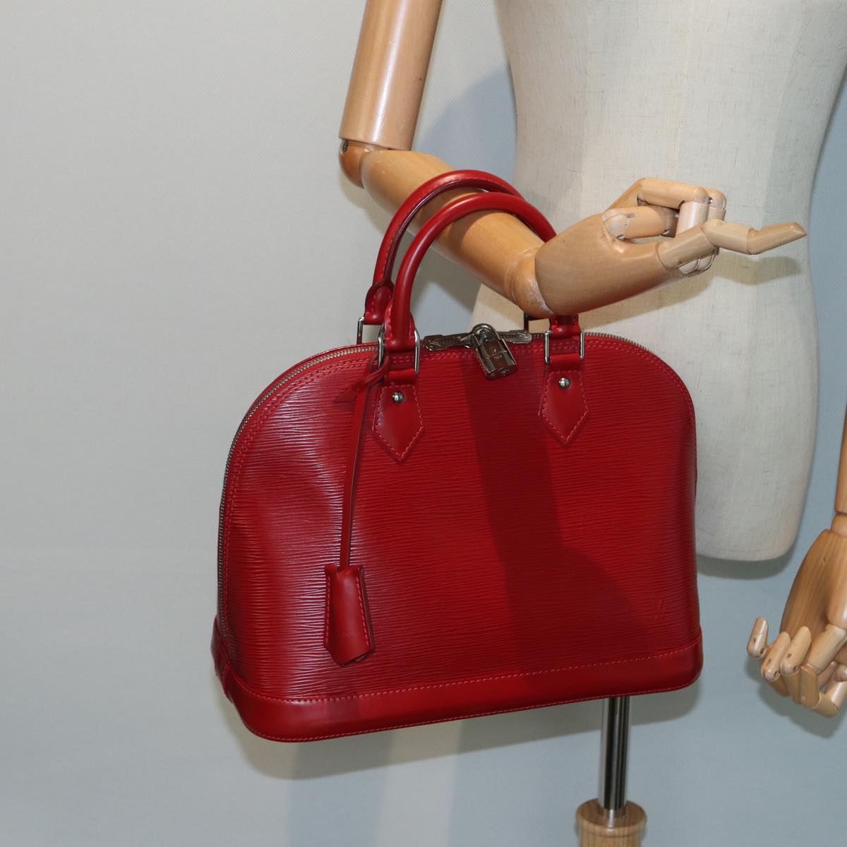 LOUIS VUITTON Epi Alma PM Hand Bag Red Car Mine M4058E LV 81057