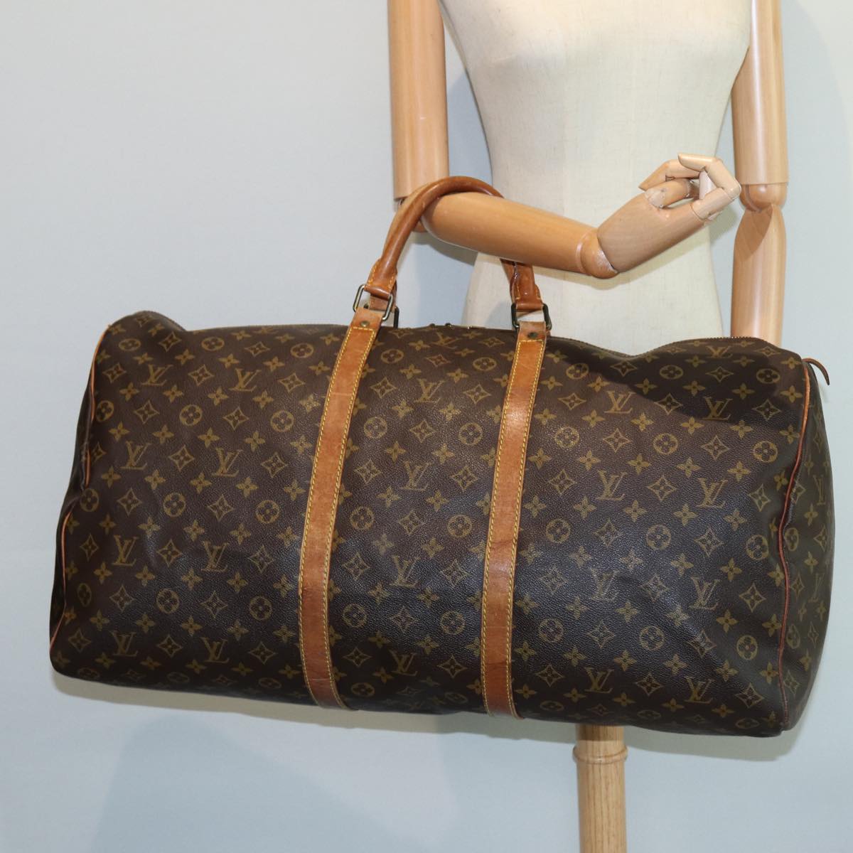 LOUIS VUITTON Monogram Keepall 60 Boston Bag M41422 LV 81091