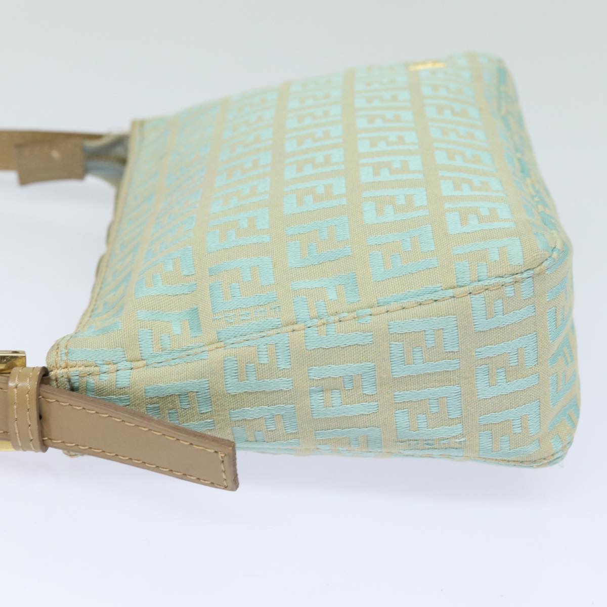 Luxury Fendi Zucchino Canvas Hand Bag Light Blue81191