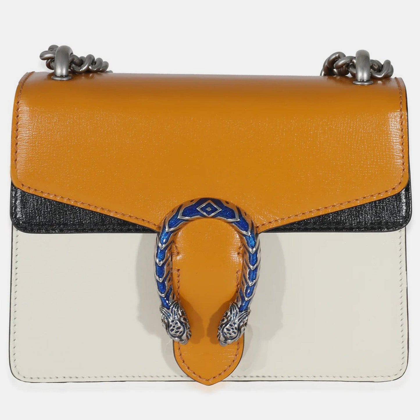 Luxury Gucci Trending 2025 Tri-Colour Leather Enamel Mini Dionysus
