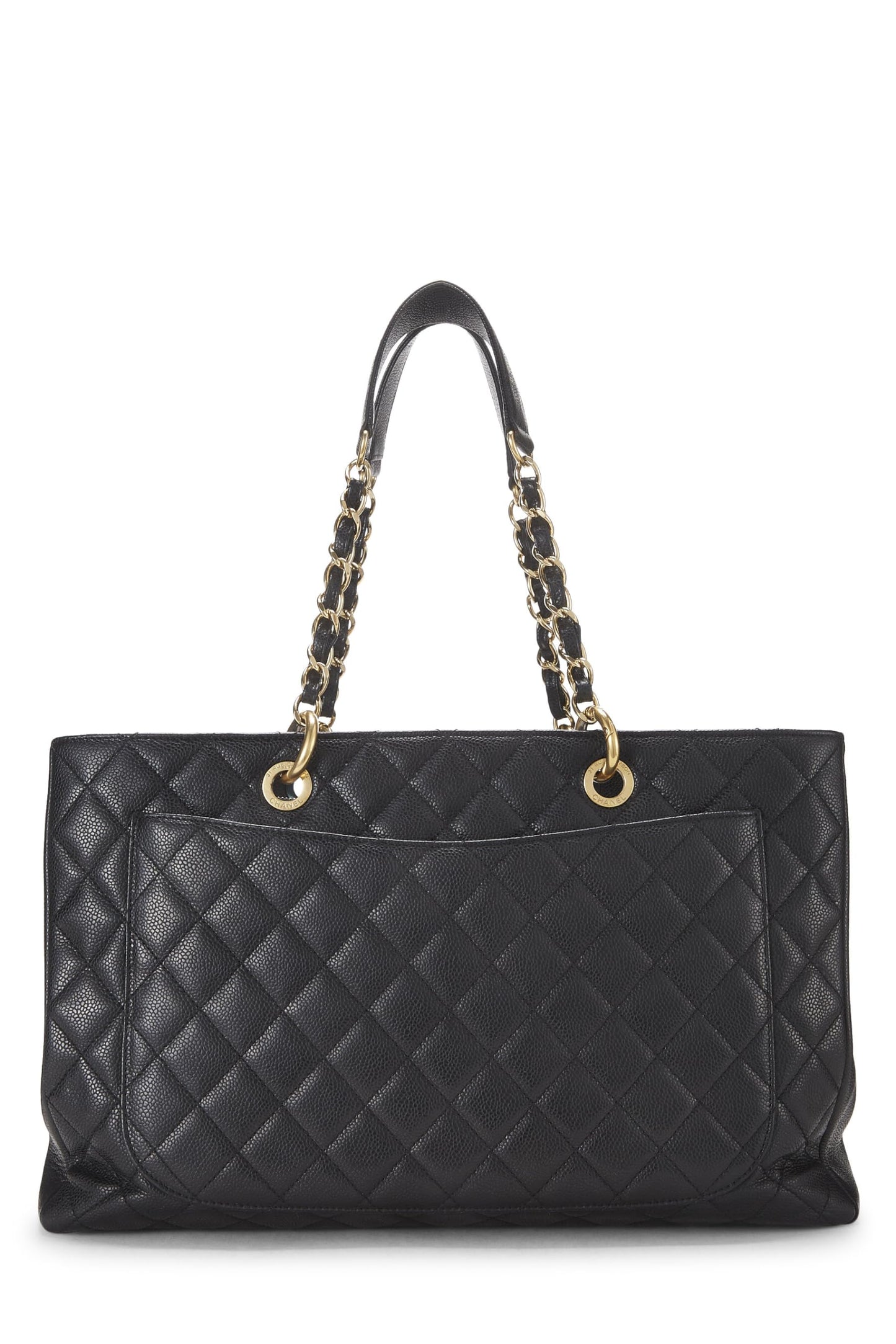 Chanel, Black Quilted Caviar Grand Shopping Tote (GST), Black