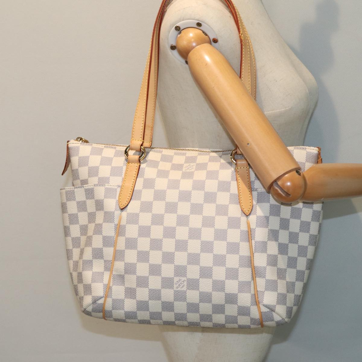 LOUIS VUITTON Damier Azur Totally PM Tote Bag N41280 LV 81309