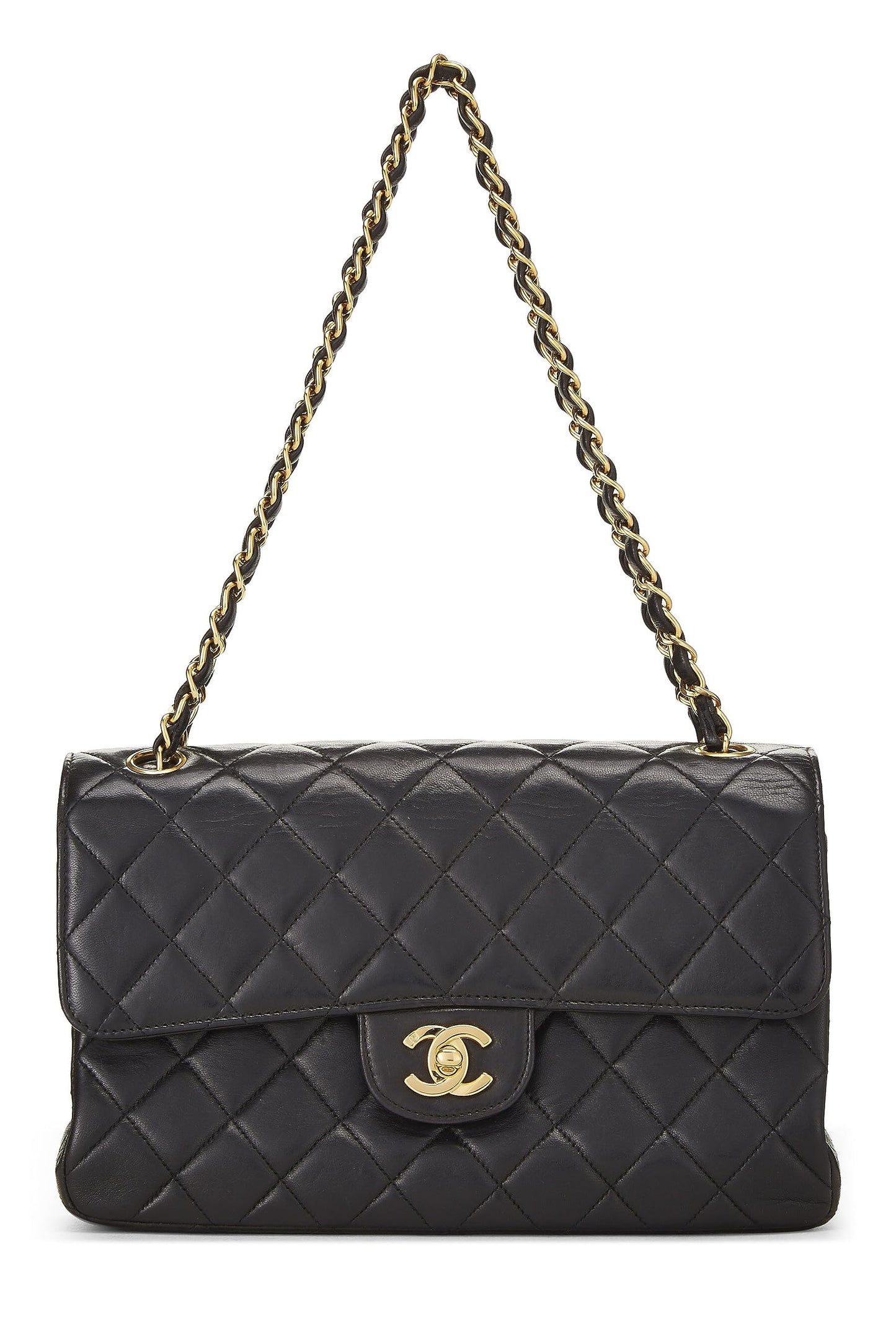 Chanel, Black Quilted Lambskin Double Sided Classic Flap Medium, Black
