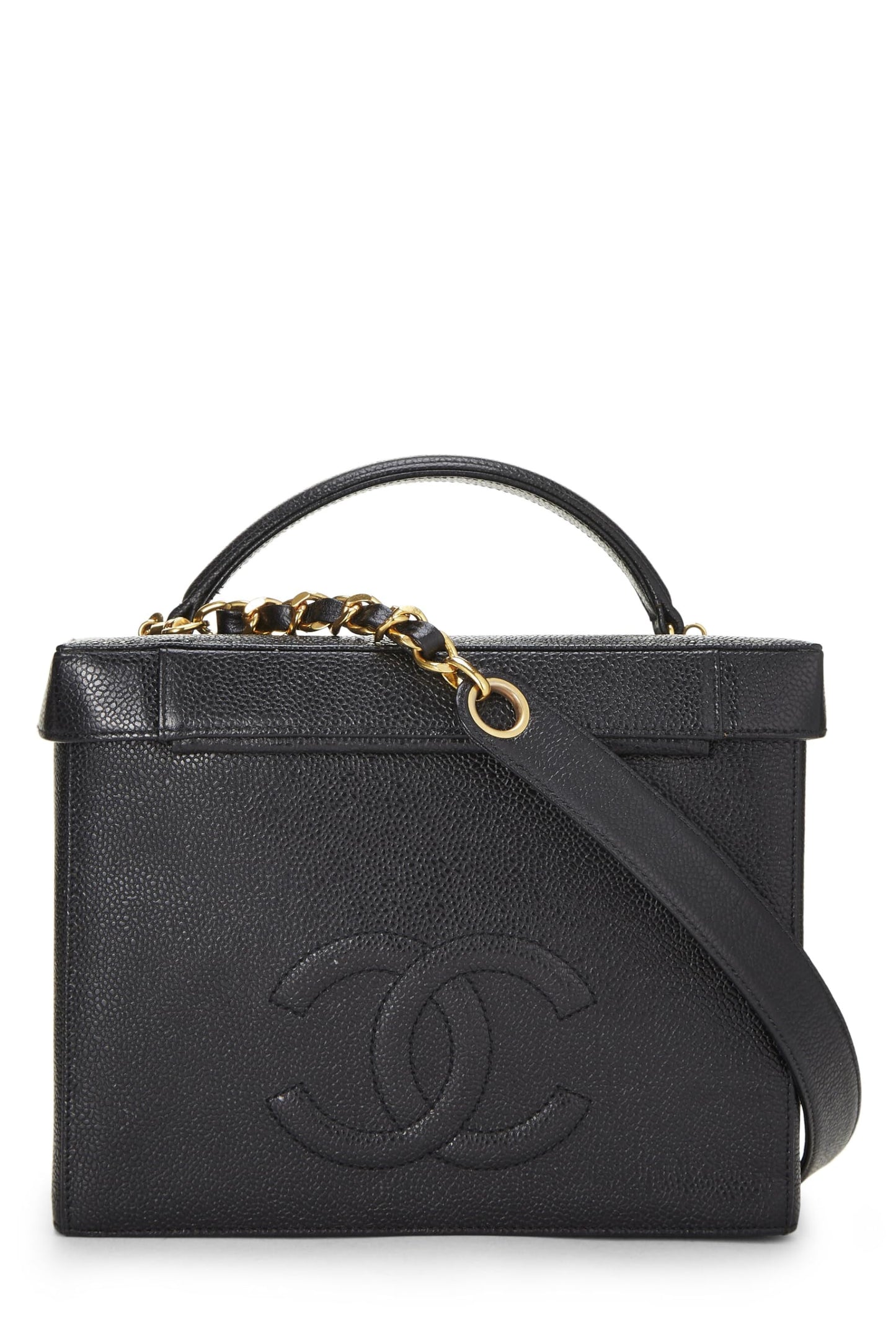 Chanel, Black Caviar Vanity Large, Black